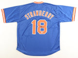 Darryl Strawberry Signed Mets Jersey (JSA QR) 3xNew York World Series Champion