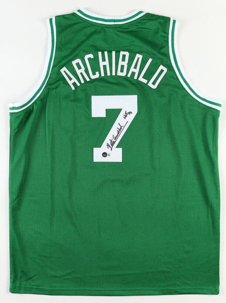 Nate "Tiny" Archibald Signed Boston Celtics Jersey Inscribed "HOF 91" (Beckett)