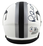 Cowboys Michael Irvin Authentic Signed Lunar Speed Mini Helmet BAS Witnessed