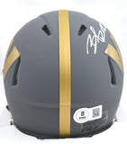 Brian Robinson Jr. Signed Commanders Slate Speed Mini Helmet - Beckett W Holo