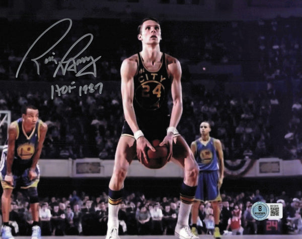 Rick Barry Autographed Signed 8x10 Photo Warriors "HOF 1987" Beckett QR #BS12915