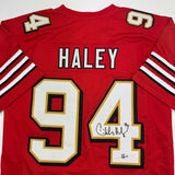 Autographed/Signed Charles Haley San Francisco Red Alternate Jersey JSA COA