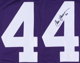 Chuck Foreman Signed Minnesota Vikings Jersey (JSA COA) 5x Pro Bowl 1973-1977 RB