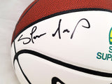 Gary Payton & Shawn Kemp Autographed Basketball Supersonics (Smudged) Beckett