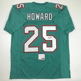 Autographed/Signed XAVIEN HOWARD Miami Teal Football Jersey PSA/DNA COA Auto