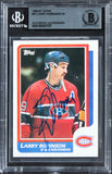 Canadiens Larry Robinson Authentic Signed 1986 Topps #62 Card BAS Slabbed