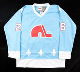 Peter Stastny 2xSigned Quebec Nordiques CCM Replica Jersey "HOF 1998" / Beckett