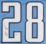 Chris Johnson Signed Tennessee Titans Jersey (Beckett COA) 3xPro Bowl R.B.