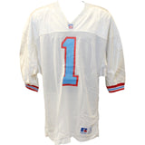 Warren Moon Signed Houston Oilers Russell White 48 Jersey Beckett 48491