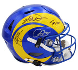 Kurt Warner, Holt, Faulk, Smith Signed Los Angeles Rams SpeedFlex NFL Helmet