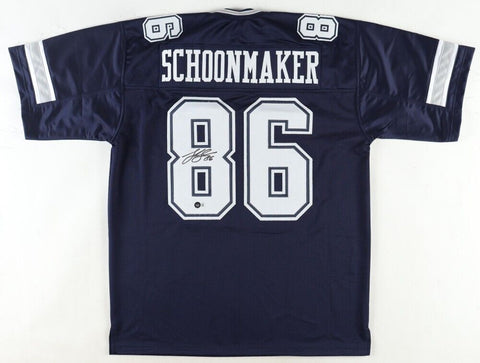 Luke Schoonmaker Signed Dallas Cowboys Jersey (Beckett) Ex U Michigan Tight End