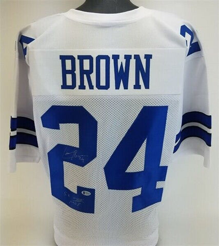 Larry Brown "SB XXX MVP" Signed Dallas Cowboys Custom Jersey (Beckett) C.B.