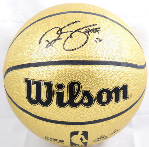 Ralph Sampson Autographed Gold Wilson NBA Basketball w/HOF - Beckett W Hologram
