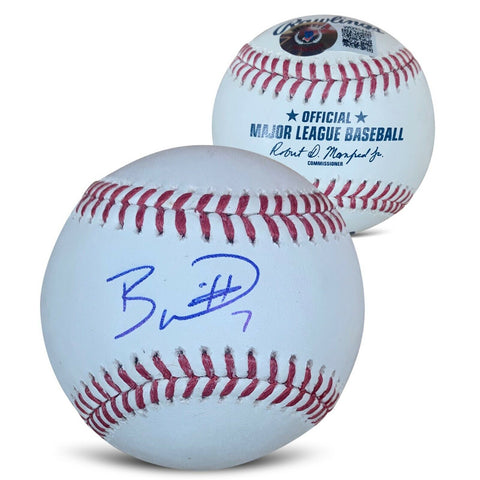 Bobby Witt Jr Autographed MLB Signed Baseball Beckett COA With Display Case