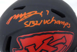 MECOLE HARDMAN AUTOGRAPHED CHIEFS ECLIPSE MINI HELMET "SB CHAMPS" BECKETT 185786