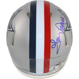 Tony Dorsett Autographed/Signed Dallas Cowboys 1976 TB Mini Helmet Beckett 51264