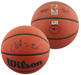 De'Aaron Fox & Malik Monk Authentic Signed Spalding Basketball BAS #BP33080
