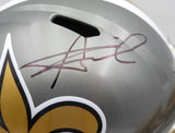 Alvin Kamara Autographed Flash Gold Full Size Helmet Saints Beckett 1W403113