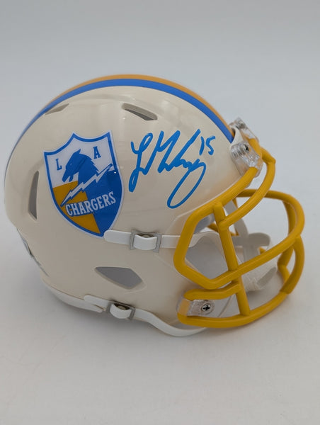 Ladd McConkey Signed Los Angeles Chargers Retro Series Mini Helmet - Beckett