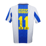 Ryan Giggs Signed Manchester United Away Soccer Jersey #11 with Beckett Witness