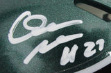 Quinyon Mitchell Signed/Auto Speed Replica Mini Green Helmet Eagles JSA 210353