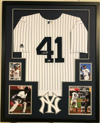 FRAMED N.Y. YANKEES MIGUEL ANDUJAR AUTOGRAPHED SIGNED JERSEY BECKETT COA