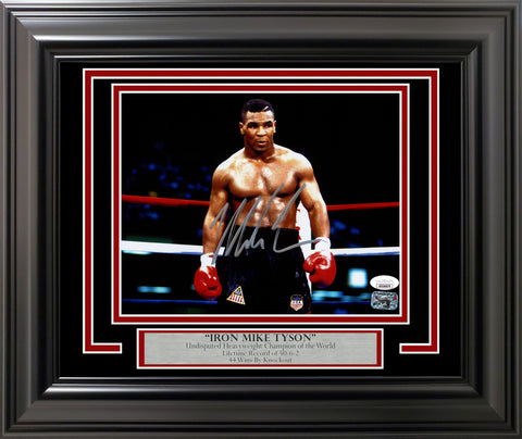 Mike Tyson Autographed Signed Framed 8x10 Photo Posing JSA