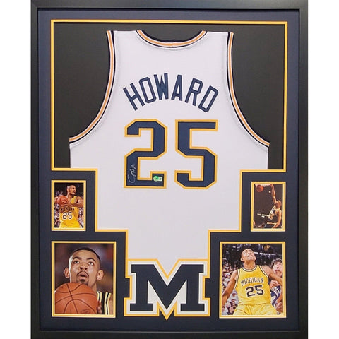 Juwan Howard Autographed Framed Michigan Wolverines Jersey