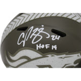 Champ Bailey Autographed Denver Broncos 22 Salute Mini Helmet HOF Beckett 46707