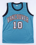 Mike Bibby Signed Vancouver Grizzlies Jersey (PSA COA) #2 Overall Draft Pk 1998