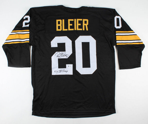 Rocky Bleier Signed Pittsburgh Steelers Jersey Inscribed "4x SB Champs"(Beckett)