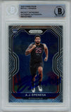AJ Epenesa Autographed 2020 Panini Prizm #313 Rookie Card BAS Slab 38510