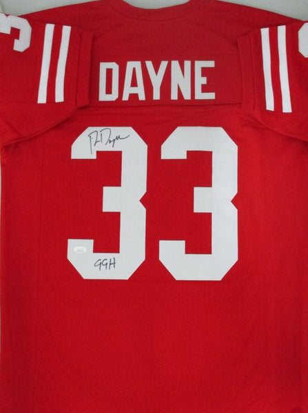 Badgers RON DAYNE #33 Signed Custom Replica Red Jersey AUTO w/ Heisman - JSA
