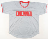 George Foster Signed Cincinnati Reds Road Jersey Inscribed "77 NL MVP"(Schwartz)