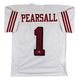 Ricky Pearsall Signed White Pro Style Jersey w/ Dropshadow BAS Witnessed