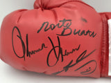 Boxing Greats Autographed Glove Leonard Hearns Duran Beckett PSA/DNA 7A91016