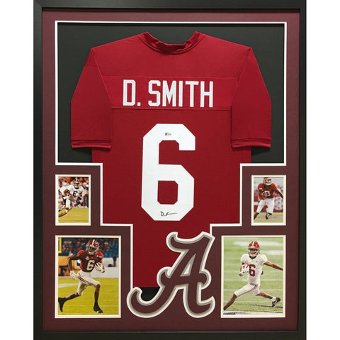 DeVonta Smith Autographed Framed Alabama Crimson Ti Jersey