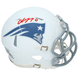 Christian Gonzalez Autographed Patriots Rivalries Mini Helmet Beckett