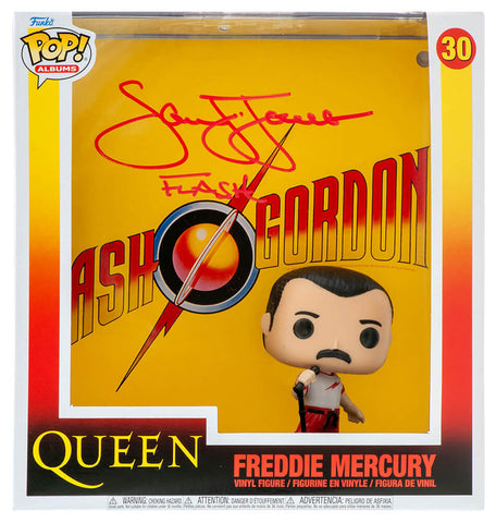 Sam J. Jones Signed Queen Flash Gordon Album Funko Pop #30 w/Flash -SCHWARTZ COA