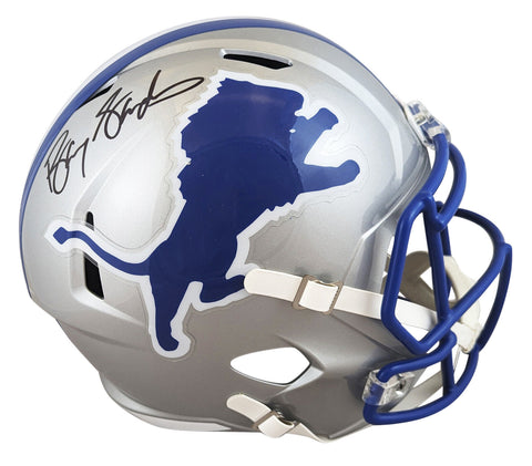 Lions Barry Sanders Signed 1983-01 TB Speed F/S Speed Rep Helmet BAS Witnessed