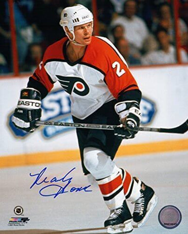Mark Howe Signed Philadelphia Flyers Action 8x10 Photo