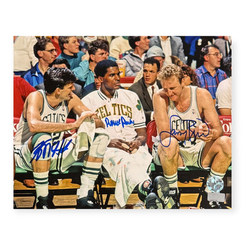 Larry Bird, Robert Parish & Kevin McHale Signed Autographed 8x10 Photo NEP
