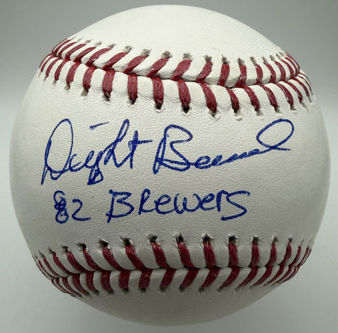 DWIGHT BERNARD Signed Official MLB Baseball w/ "82 Brewers" - AUTO - BAS