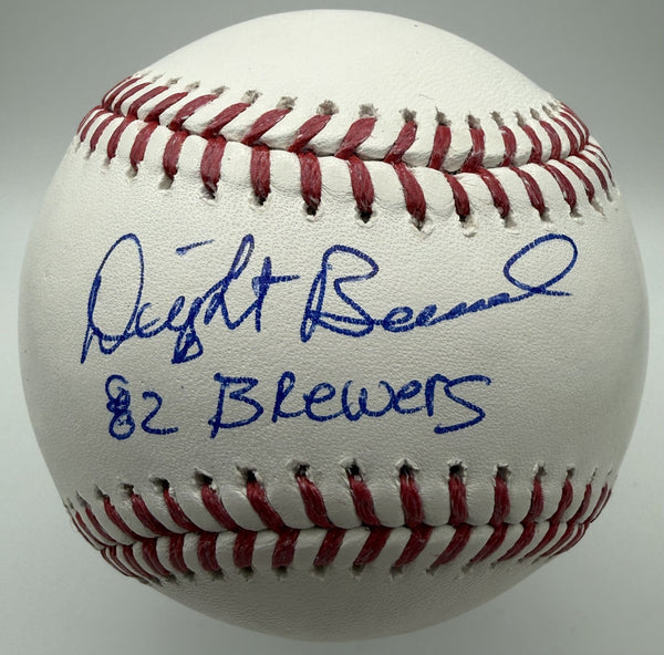 DWIGHT BERNARD Signed Official MLB Baseball w/ "82 Brewers" - AUTO - BAS