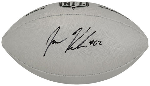 Jason Kelce Signed Wilson Duke Silver Metallic NFL F/S Replica Football (SS COA)