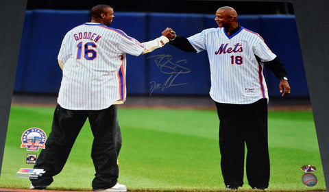 DARRYL STRAWBERRY & DOC GOODEN SIGNED NEW YORK METS SHEA STADIUM 16x20 PHOTO COA