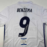 Autographed/Signed Karim Benzema Real Madrid 2016-17 White Jersey Beckett COA