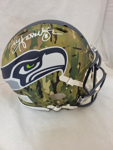 MATT HASSELBECK SIGNED SEATTLE SEAHAWKS F/S CAMO SPEED AUTHENTIC HELMET BAS