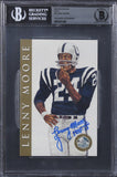 Colts Lenny Moore "HOF 75" Signed 2003 Ron Mix HOF Gold #70 Card BAS Slabbed 3