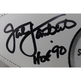 Jack Lambert Autographed Pittsburgh Steelers Logo Football HOF Beckett W 54079
